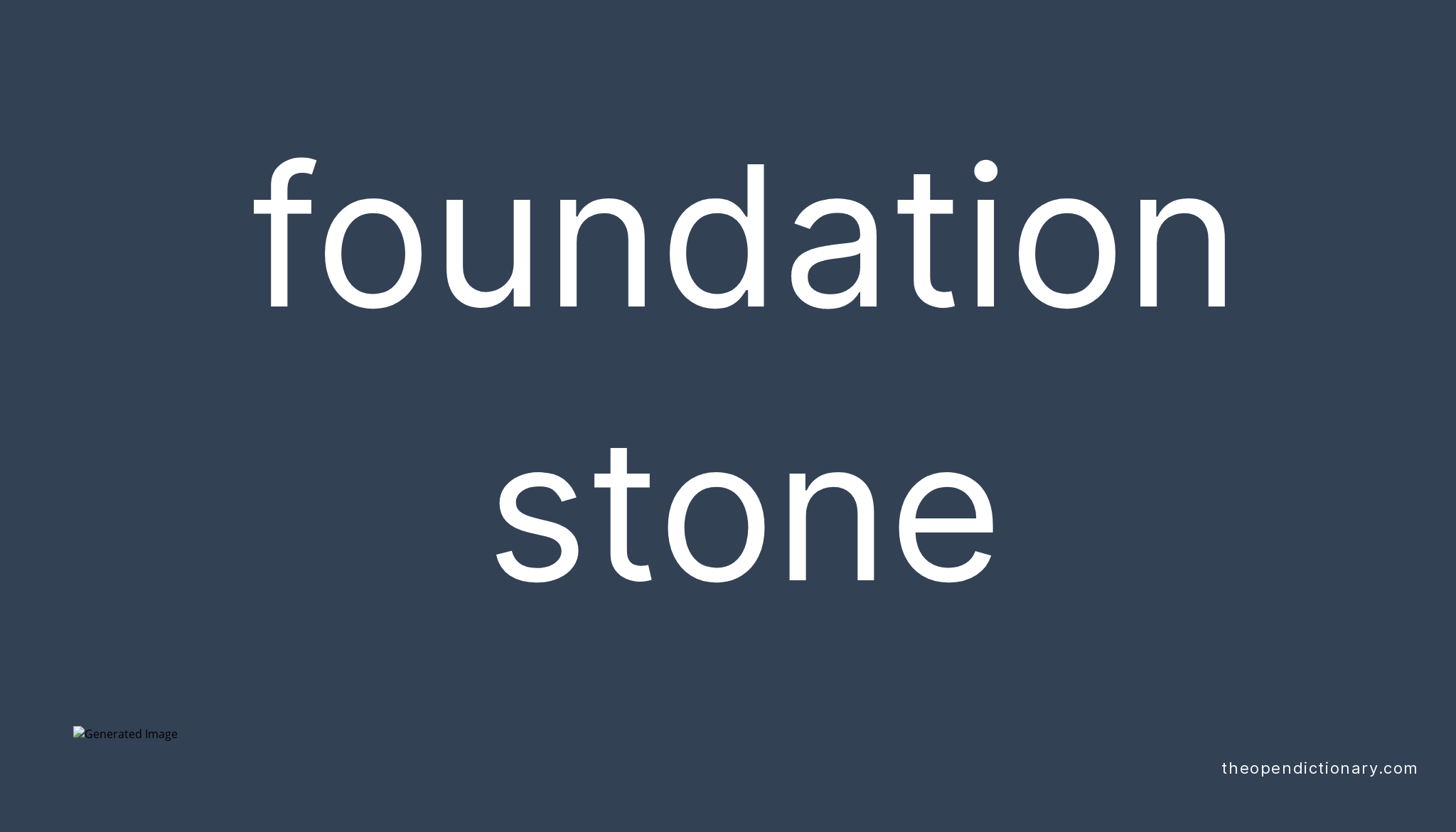 Foundation Stone Meaning